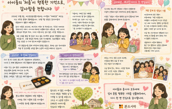 본도시락, 생일은 특별하게 수기 공모전 수상작